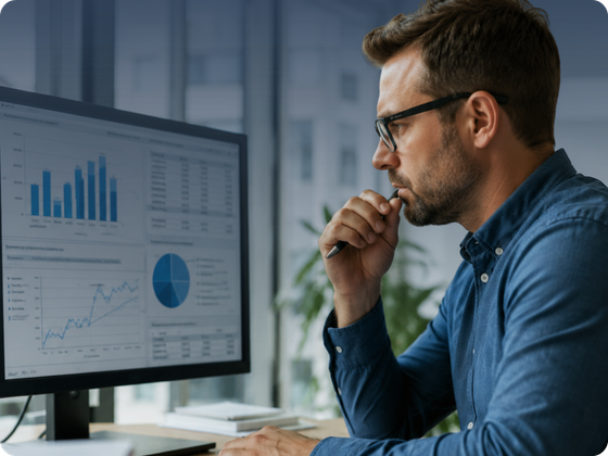 Man looking at current AP process