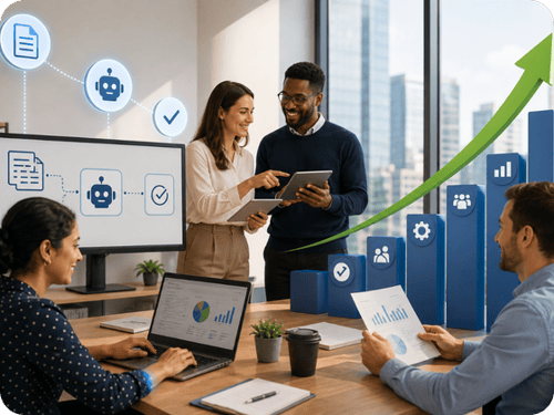 Successful team with accounts payable automation