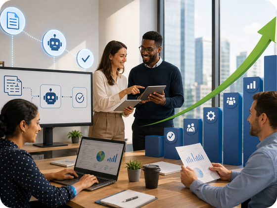 Successful team with accounts payable automation